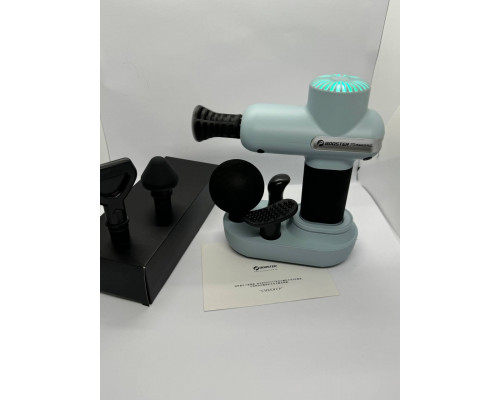 Портативний перкусійний масажер Booster Lightsaber Mini Green з подарунковим кейсом