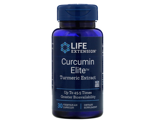 Экстракт куркумы, Curcumin Elite Turmeric Extract, Life Extension, 30 капсул