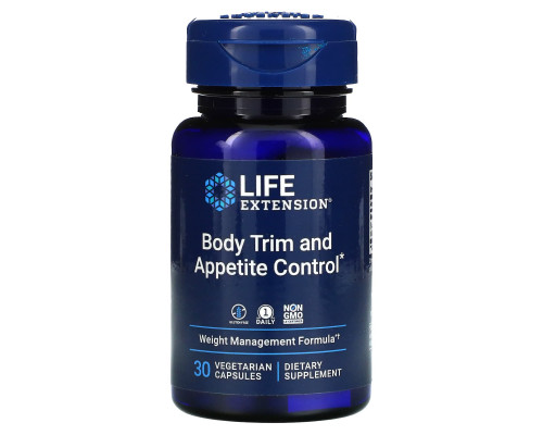 Снижение веса и контроль аппетита, Body Trim and Appetite Control, Life Extension, 30 вегетарианских капсул