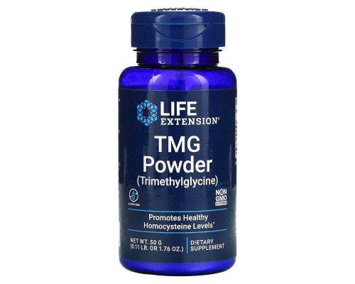 Триметилглицин, TMG (Trimethylglycine), Life Extension, порошок, 50 г