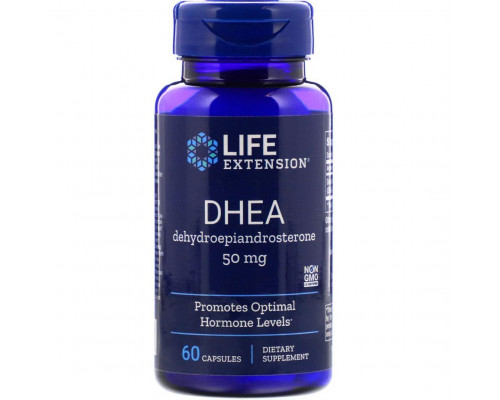 ДГЭА (дегидроэпиандростерон), DHEA, Life Extension, 50 мг, 60 капсул