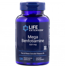 Бенфотиамин Мега, Benfotiamine, Life Extension, 250 мг, 120 капсул