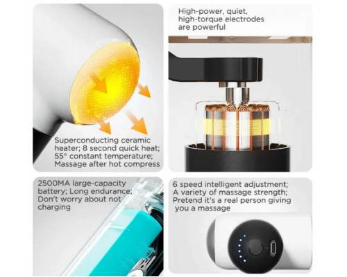 Бездротовий ударний масажер Booster MINI V3 (5 насадок)