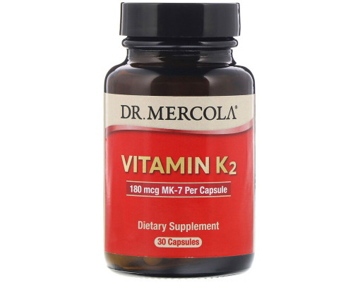 Витамин К2, Vitamin K2, Dr. Mercola, 30 капсул