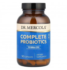 Пробиотики, комплекс, Complete Probiotics, Dr. Mercola, 70 млрд КОЕ, 90 капсул