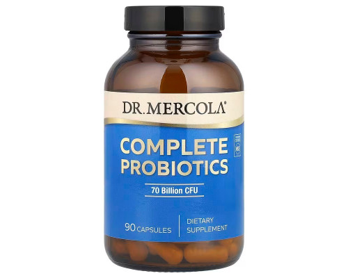 Пробиотики, комплекс, Complete Probiotics, Dr. Mercola, 70 млрд КОЕ, 90 капсул