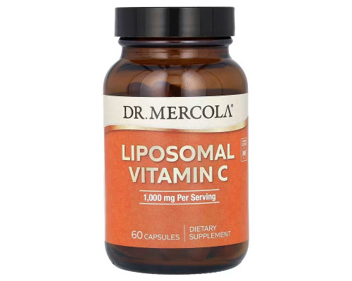 Липосомальный витамин С, Liposomal Vitamin C, Dr. Mercola, 60 капсул (500 мг в капсуле)