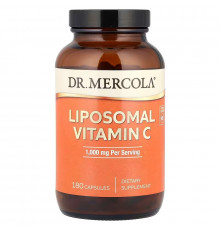 Липосомальный витамин С, Liposomal Vitamin C, Dr. Mercola, 180 капсул (500 мг в капсуле)