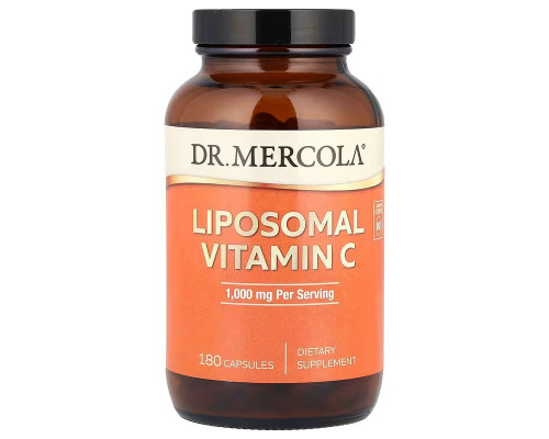 Липосомальный витамин С, Liposomal Vitamin C, Dr. Mercola, 180 капсул (500 мг в капсуле)