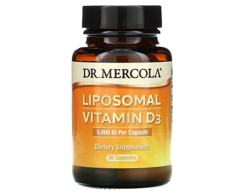 Витамин D липосомальный, Liposomal Vitamin D, Dr. Mercola, 5000 МЕ, 30 капсул