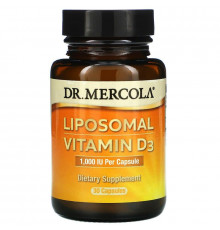 Витамин D липосомальный, Liposomal Vitamin D, Dr. Mercola, 1000 МЕ, 30 капсул