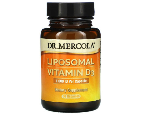 Витамин D липосомальный, Liposomal Vitamin D, Dr. Mercola, 1000 МЕ, 30 капсул