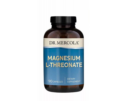 Магний L-треонат, Magnesium L-Threonate, Dr. Mercola, 90 капсул