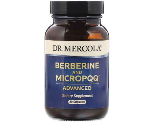 Берберин и микроPQQ, Berberine and MicroPQQ, Dr. Mercola, 30 капсул