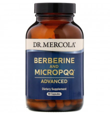 Берберин и микроPQQ, Berberine and MicroPQQ, Dr. Mercola, 90 капсул