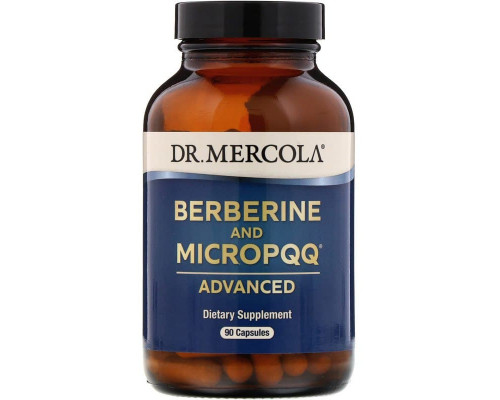 Берберин и микроPQQ, Berberine and MicroPQQ, Dr. Mercola, 90 капсул