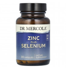 Цинк плюс селен, Zinc Plus Selenium, Dr. Mercola, 30 капсул