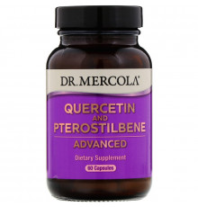 Кверцетин і птеростільбен, Quercetin and Pterostilbene, Dr. Mercola, 60 капсул