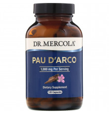 По д'арко, Pau D'Arco, Dr. Mercola, 1000 мг, 120 капсул