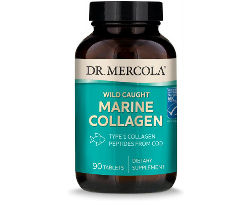 Морской коллаген, Marine Collagen, Dr. Mercola, 90 таблеток