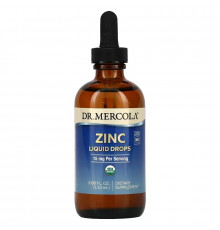 Цинк, Zinc, Dr. Mercola, 15 мг, 115 мл