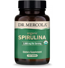 Спирулина, Spirulina, Dr. Mercola, 2000 мг, 120 таблеток