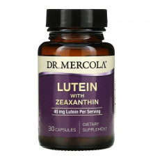 Лютеин с зеаксантином, Lutein with Zeaxanthin, Dr. Mercola, 40 мг, 30 капсул