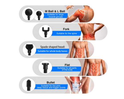 Професійний перкусійний масажер для м'язів Booster E (24V) Чорний — ударний пістолет для зняття напруги та болю.