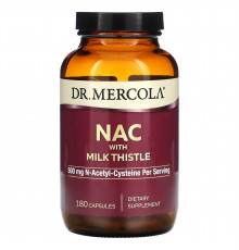 NAC с расторопшей, NAC with Milk Thistle, Dr. Mercola, 250 мг, 180 капсул