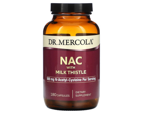 NAC с расторопшей, NAC with Milk Thistle, Dr. Mercola, 250 мг, 180 капсул