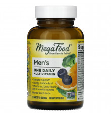Витамины для мужчин, Men’s One Daily, Mega Food, без железа, 1 в день, 30 таблеток
