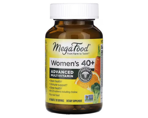 Витамины для женщин 40+, Multi for Women, Mega Food, 60 таблеток