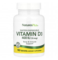 Витамин D, Vitamin D, Nature's Plus, 400 МЕ, 90 таблеток
