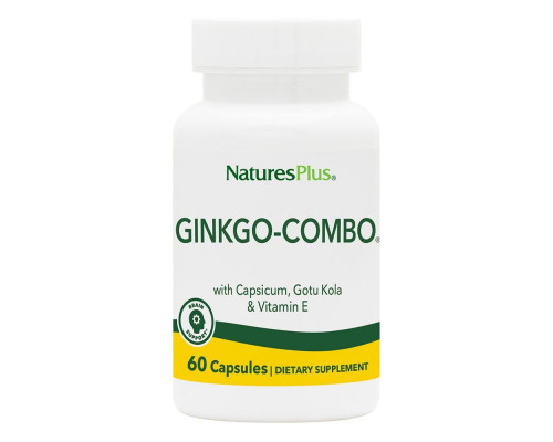 Гинкго Билоба комбо, Ginkgo-Combo, Nature's Plus, 60 капсул