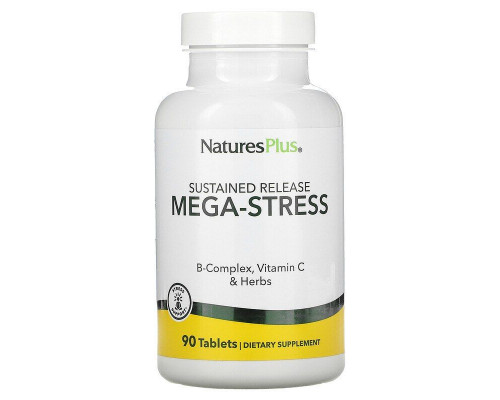 Мега-Стресс, комплекс, Mega-Stress, Nature's Plus, 90 таблеток