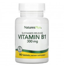 Тиамин (Vitamin B-1), Nature's Plus, Витамин В1, 300 мг, 90 таблеток
