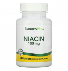 Ниацин, Niacin, Nature's Plus, 100 мг, 90 таблеток