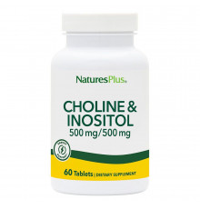 Холин и Инозитол, Choline & Inositol, Nature's Plus, 500/500 мг, 60 таблеток