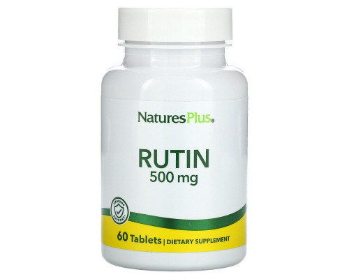 Рутин, Rutin, Nature's Plus, 500 мг, 60 таблеток