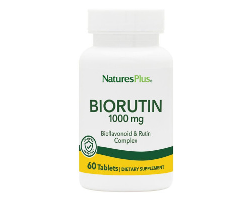 Рутин, Biorutin, Nature's Plus, 1000 мг, 60 таблеток