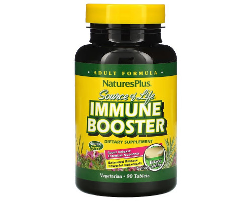 Усиление иммунитета, Immune Booster, Nature's Plus, Source of Life, 90 таблеток