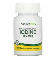 Йод (йодид калия), Potassium Iodide, Nature's Plus, 150 мкг, 100 таблеток