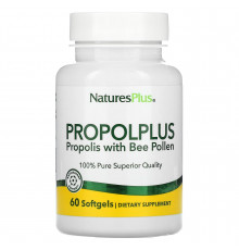 Прополис, Propolis w/Bee Pollen, Nature's Plus, пчелиная пыльца, 60 капсул
