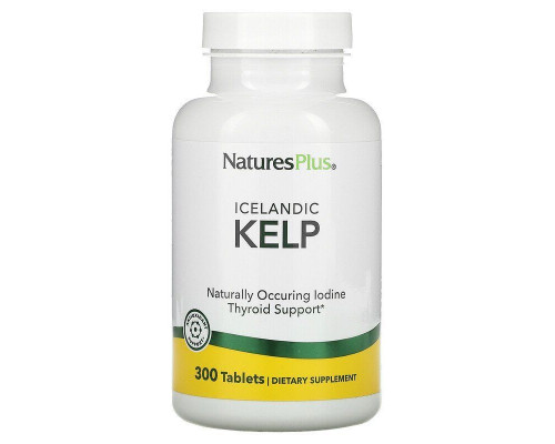 Ламинария, Kelp, Nature's Plus, исландская, 300 таблеток