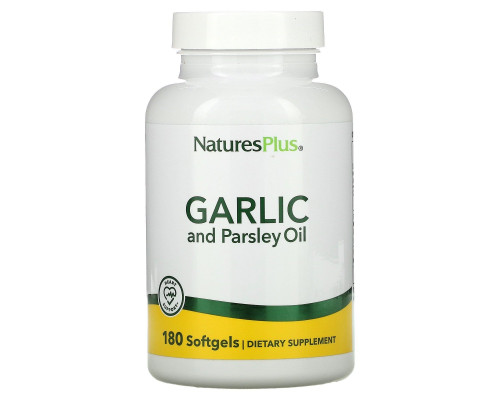 Чеснок и петрушка (масло), Garlic and Parsley Oil, Nature's Plus, 180 гелевых капсул