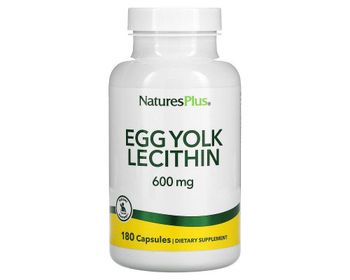 Лецитин яичный, Egg Yolk Lecithin, Nature's Plus, 300 мг, 180 капсул