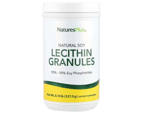 Лецитин из сои, Lecithin Granules, Nature's Plus, натуральные гранулы, 337,5 г