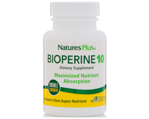 Биоперин, Bioperine, Nature's Plus, 10 мг, 90 капсул
