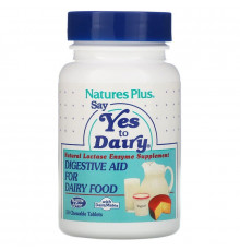 Фермент лактаза, Lactase enzymes, Nature's Plus, 50 жевательных таблеток