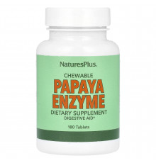 Фермент папайи, Papaya Enzyme, Nature's Plus, 180 жевательных таблеток